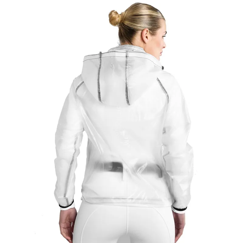 Aztec Diamond Clear Women's Rain Jacket - White-4