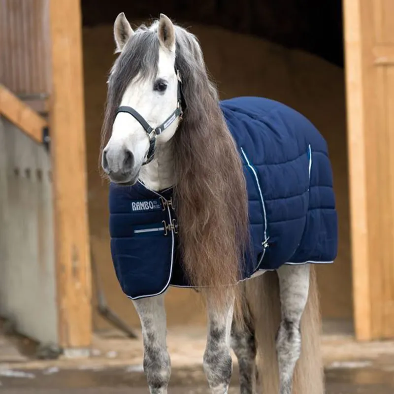 Rambo 400g Standard Neck Stable Blanket - Navy/Navy/White