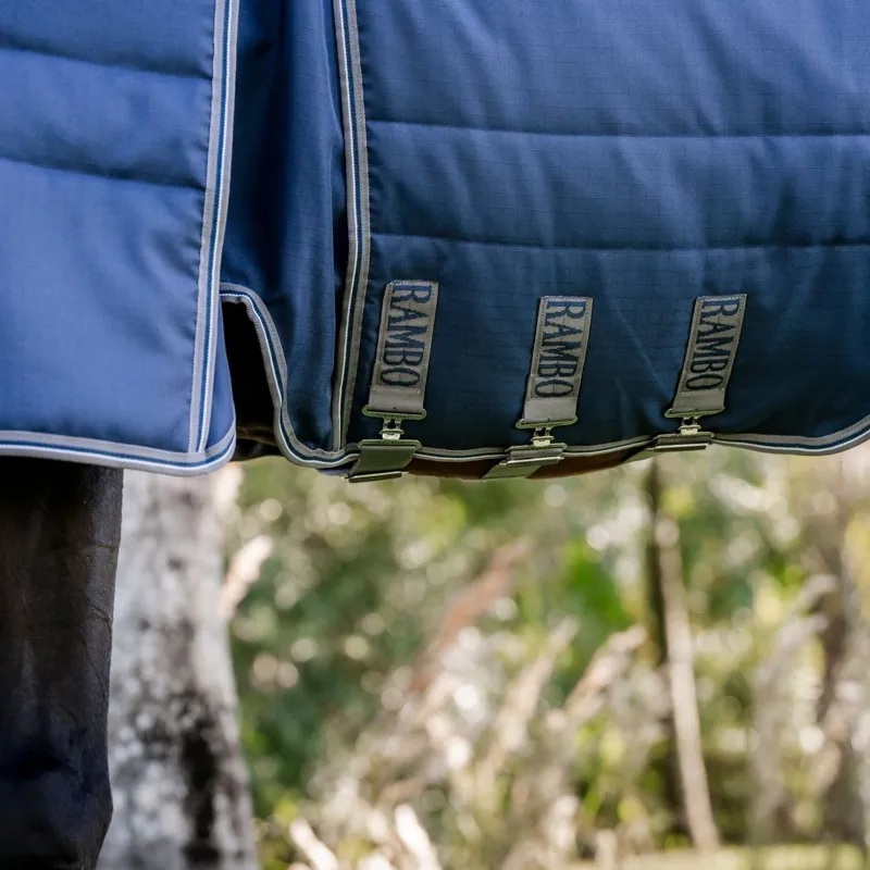 Rambo Optimo 200g Stable Blanket - Navy/Thunderstorm Grey/Silver-7