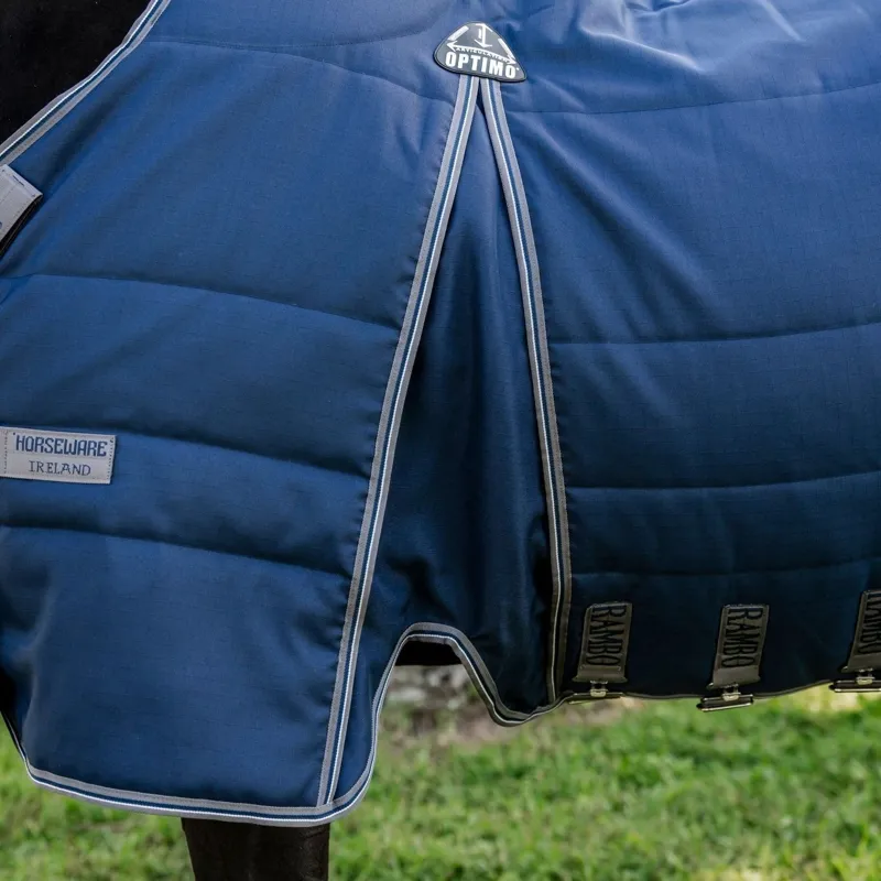 Rambo Optimo 200g Stable Blanket - Navy/Thunderstorm Grey/Silver-9