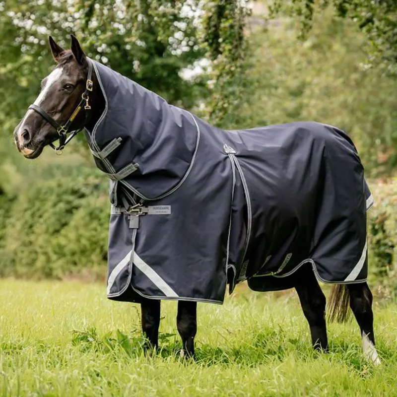 Rambo Optimo Plus 0g Turnout Blanket - Navy/Thunderstorm Grey/Silver
