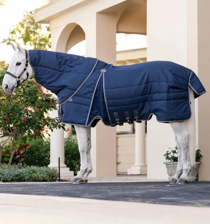 Rambo Optimo Plus 200g Medium Stable Blanket - Navy/Thunderstorm Grey