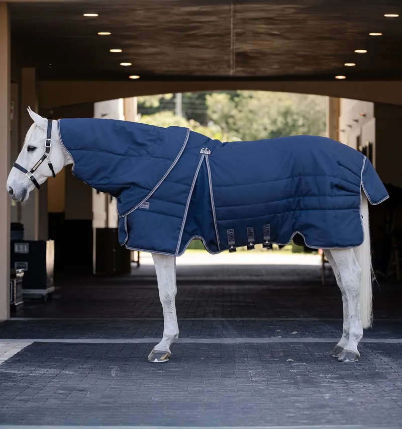 Rambo Optimo Plus 400g Heavy Stable Blanket - Navy/Thunderstorm Grey