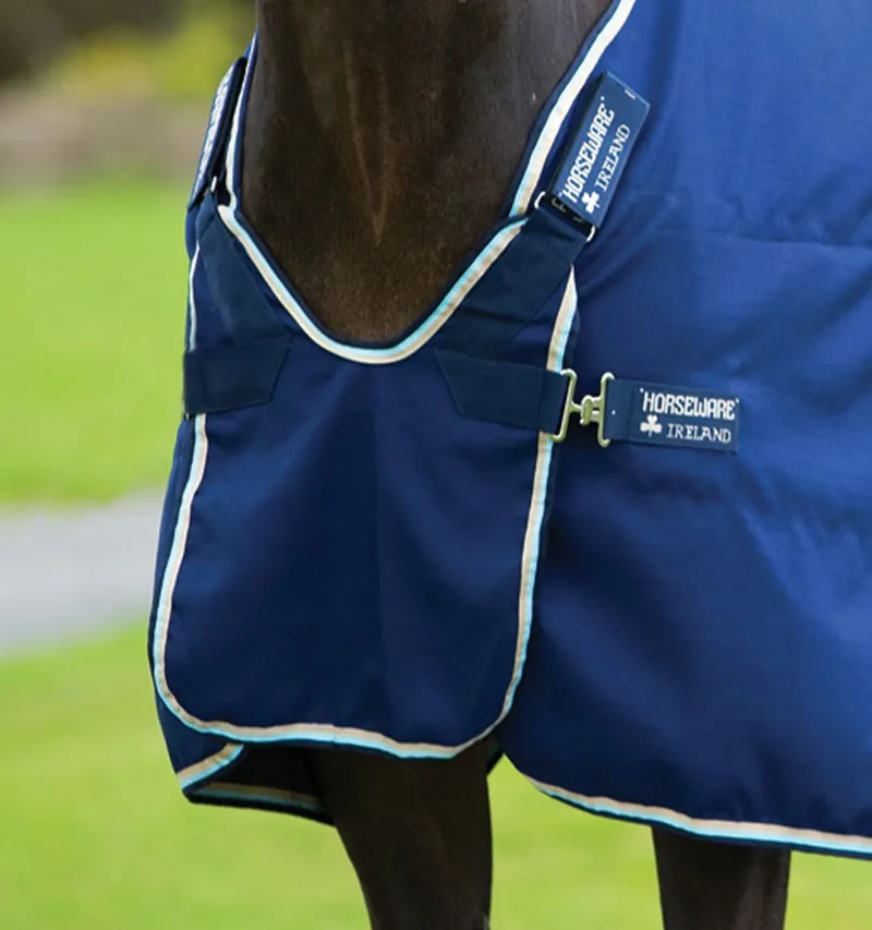 Rambo Optimo Plus 400g Heavy Stable Blanket - Navy/Thunderstorm Grey-6