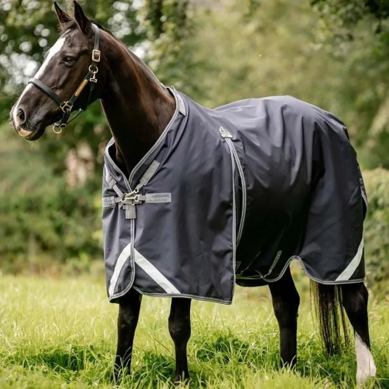 Rambo Optimo Outer 0g Turnout Blanket - Navy/Thunderstorm Grey/Silver