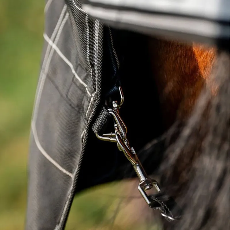 Rhino 0g Turnout Sheet with 400g Liner - Black Check/Black/White-8