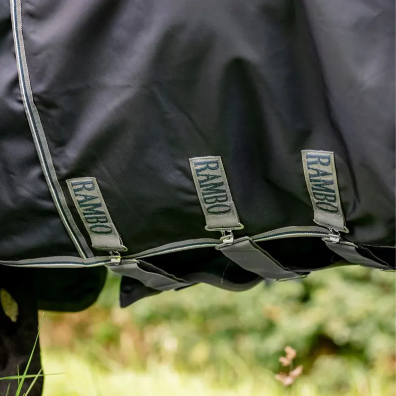 Rambo Optimo 0g Turnout Blanket with 400g Liner - Navy/Thunderstorm Grey-6