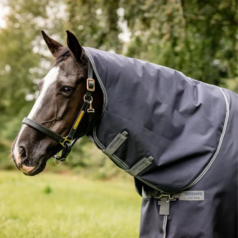 Rambo Optimo 0g Turnout Blanket with 400g Liner - Navy/Thunderstorm Grey-2
