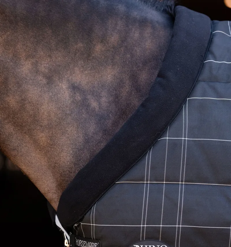 Rhino Pony 250g Vari-Layer Stable Blanket - Black/Grey/White Check-3
