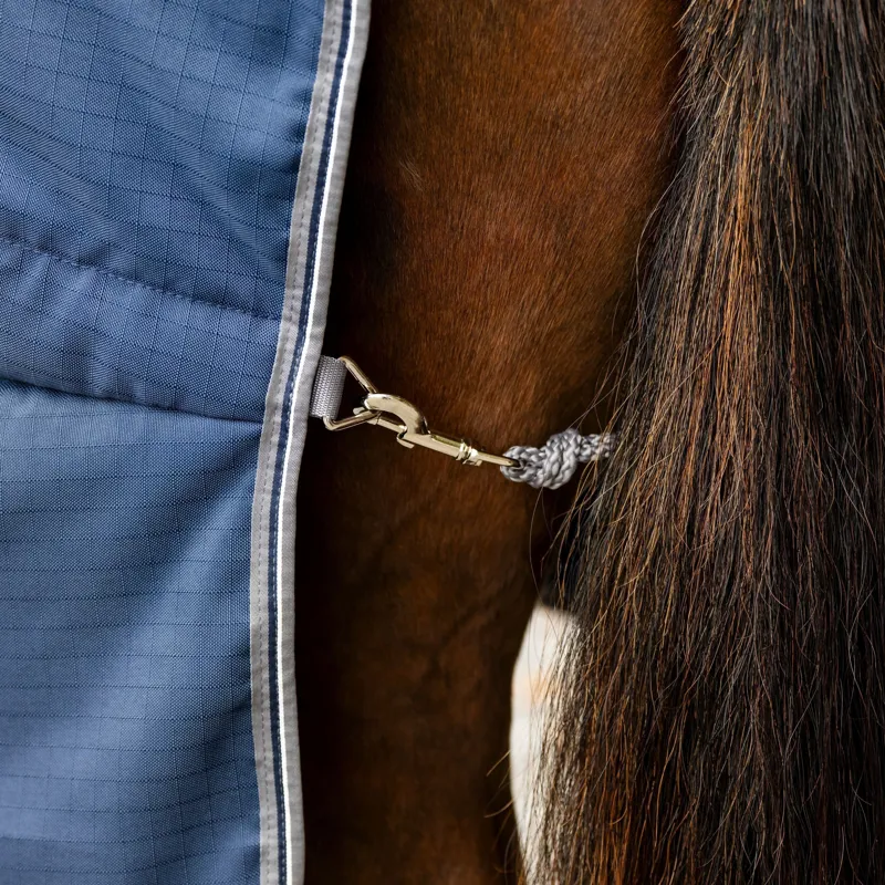 Rambo 100g Stable Blanket - Navy/Thunderstorm Grey/Silver-2
