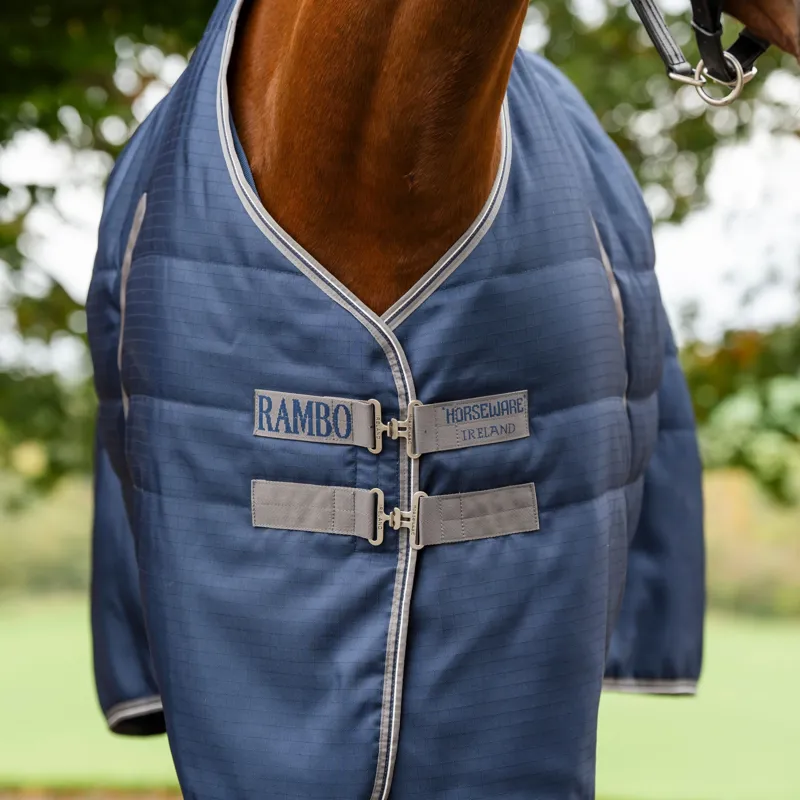 Rambo 100g Stable Blanket - Navy/Thunderstorm Grey/Silver-1