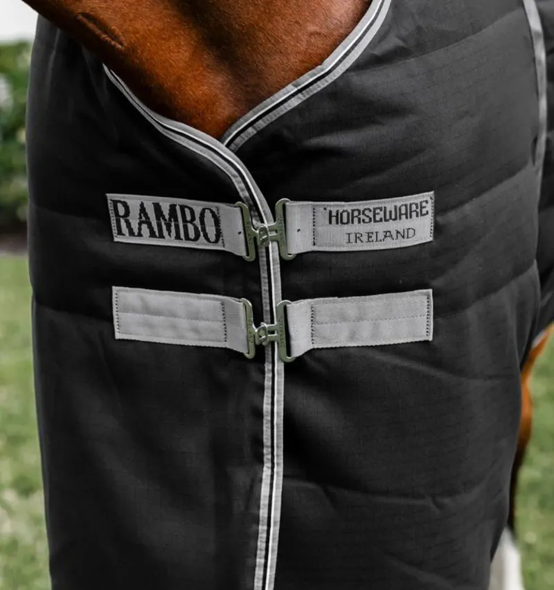 Rambo 200g Stable Blanket - Black/Thunderstorm Grey/Silver-1