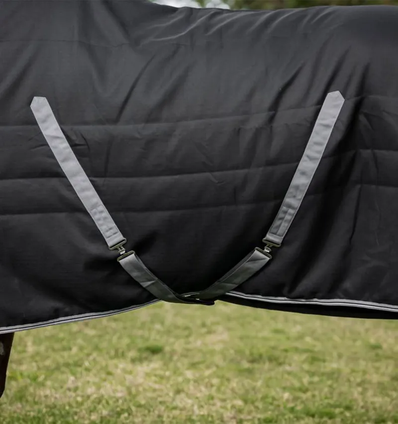 Rambo 200g Stable Blanket - Black/Thunderstorm Grey/Silver-2