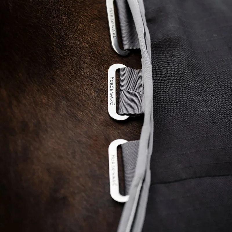 Rambo 200g Stable Blanket - Black/Thunderstorm Grey/Silver-4
