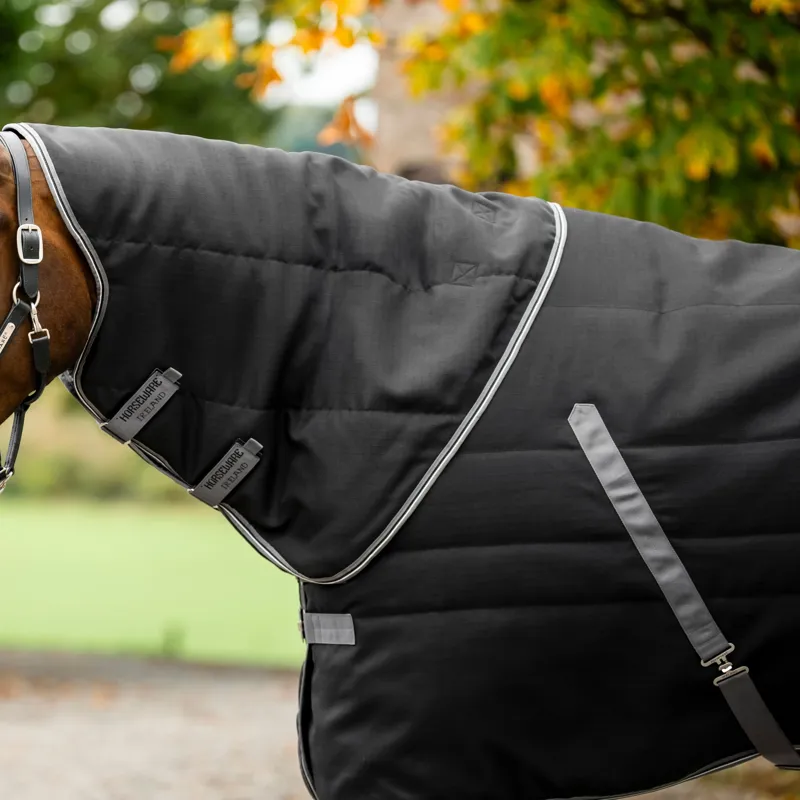 Rambo 200g Stable Neck Cover - Black/Thunderstorm Grey/Silver-1