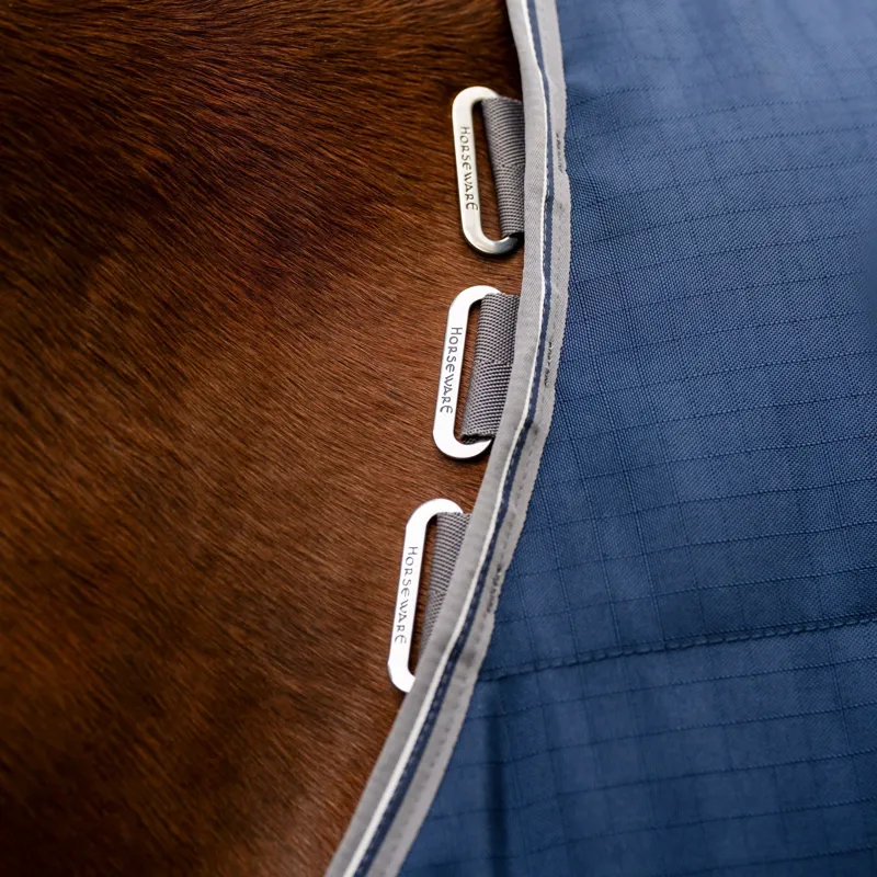 Rambo 200g Stable Blanket - Navy/Thunderstorm Grey/Silver-4