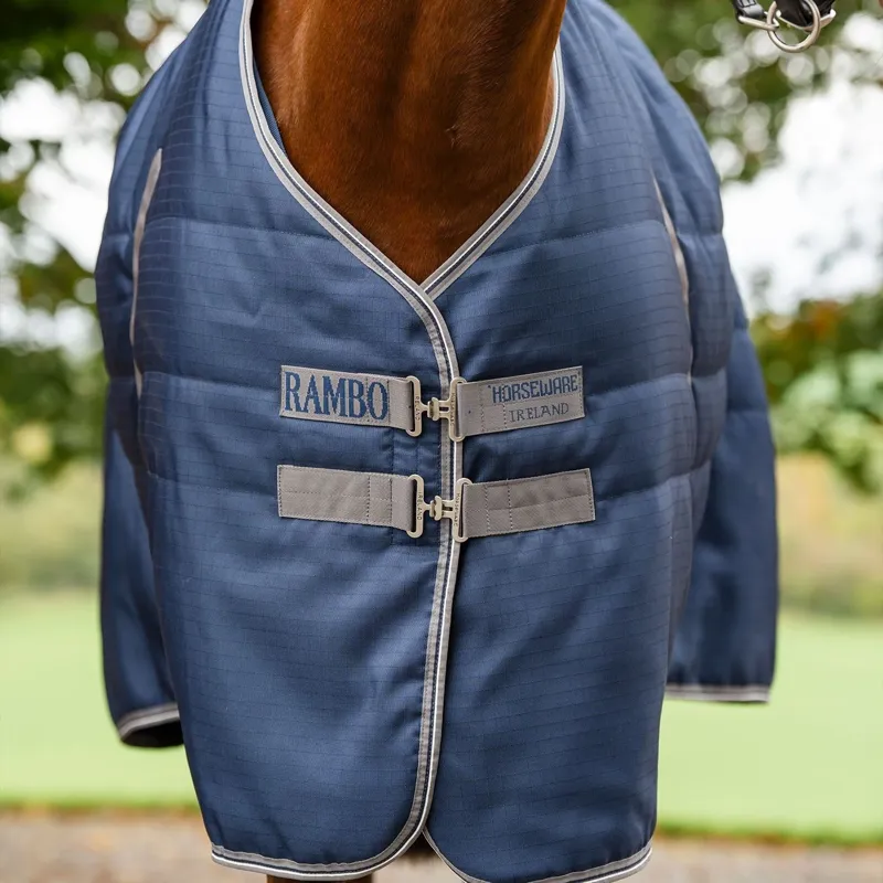 Rambo 400g Stable Blanket - Navy/Thunderstorm Grey/Silver-2