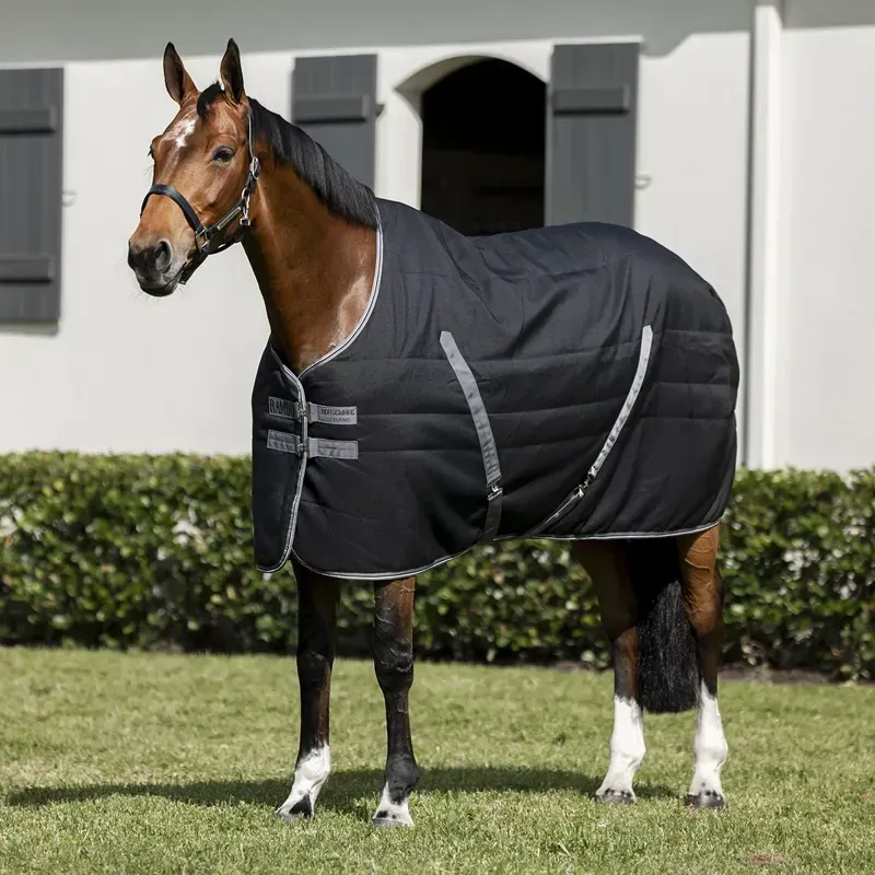 Rambo 400g Standard Neck Stable Blanket - Black/Thunder/Silver