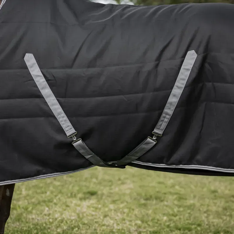 Rambo 400g Standard Neck Stable Blanket - Black/Thunder/Silver-4