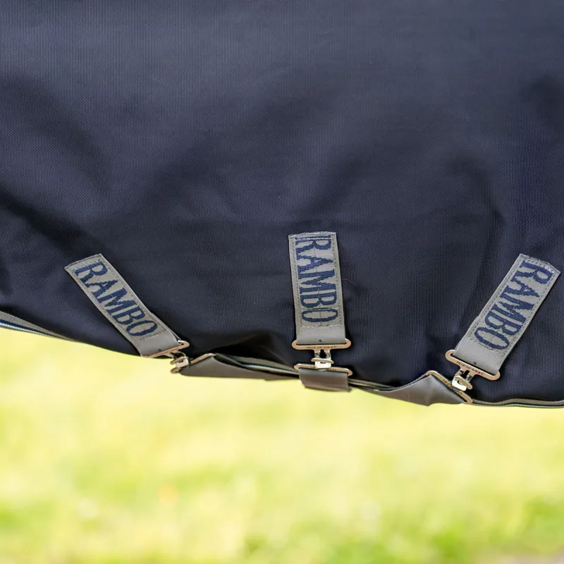 Rambo Supreme 1680D 250g Vari-Layer Detachable Neck Turnout Blanket - Navy/Thunderstorm Grey/Silver-9
