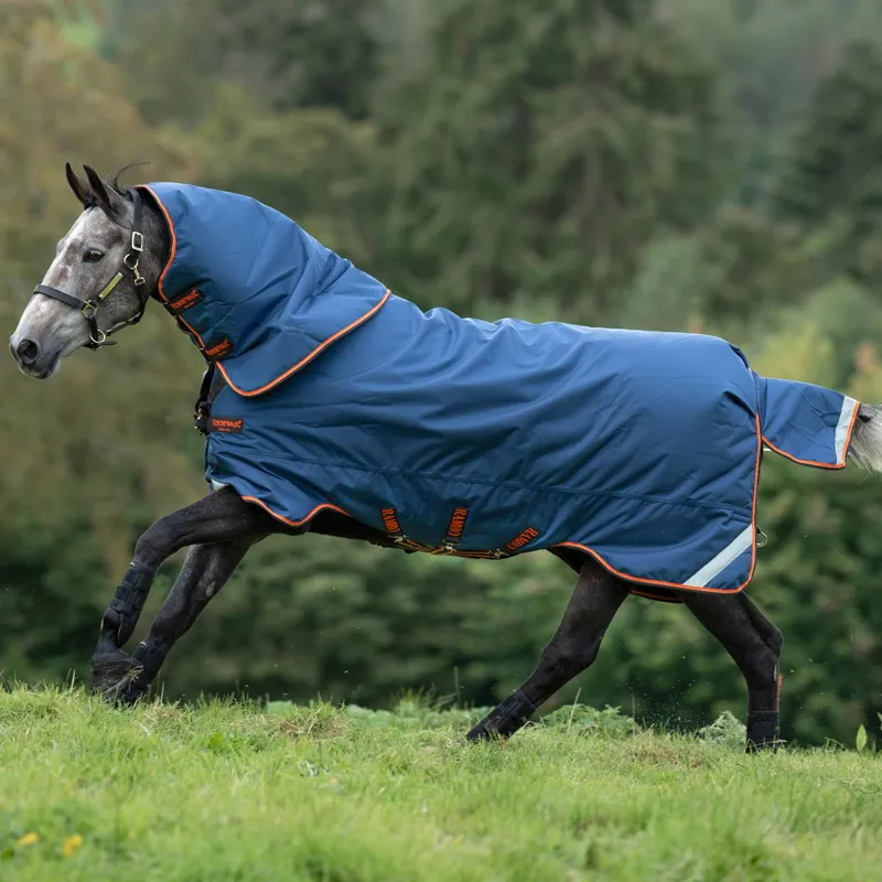 Rambo Tech Duo 50g Turnout Blanket 100g + Airmax Liner - Denim 5ft6
