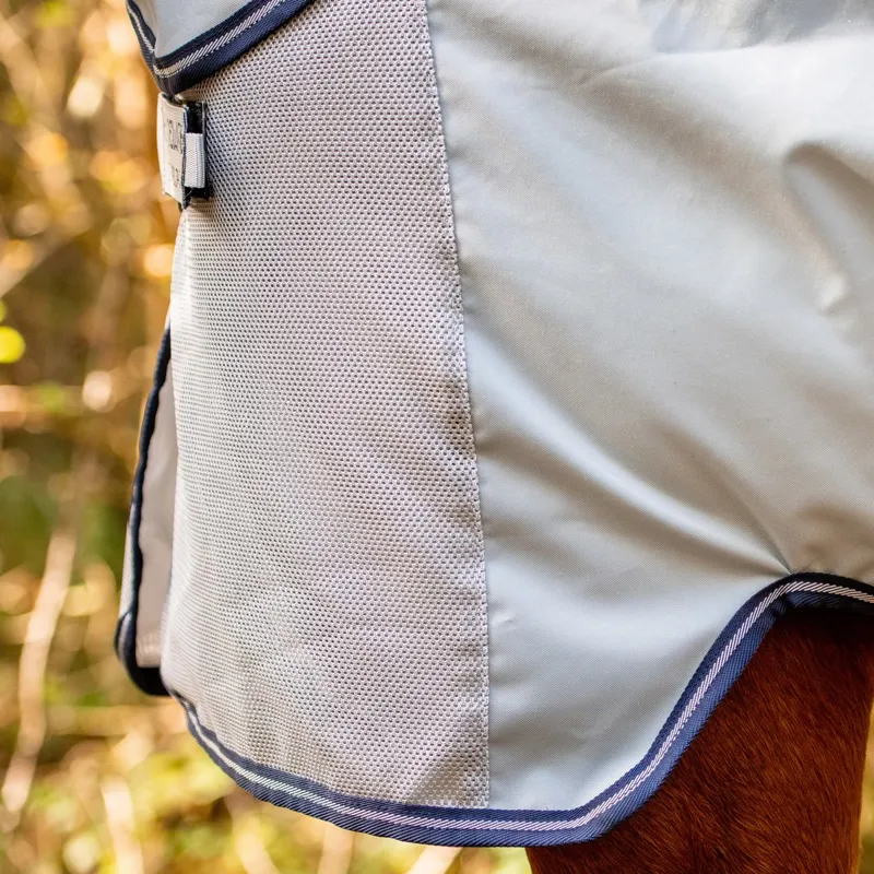Rambo Autumn Series Detach-A-Neck Turnout Blanket - Navy/Grey-6