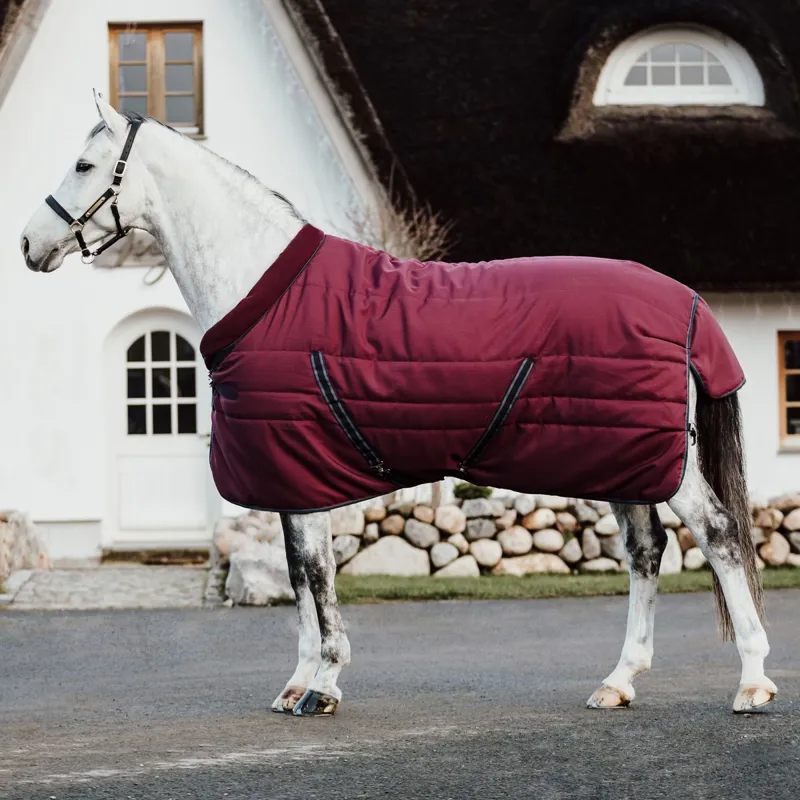 Rambo Cozy 200g Stable Rug - Burgundy/Teal/Navy-1