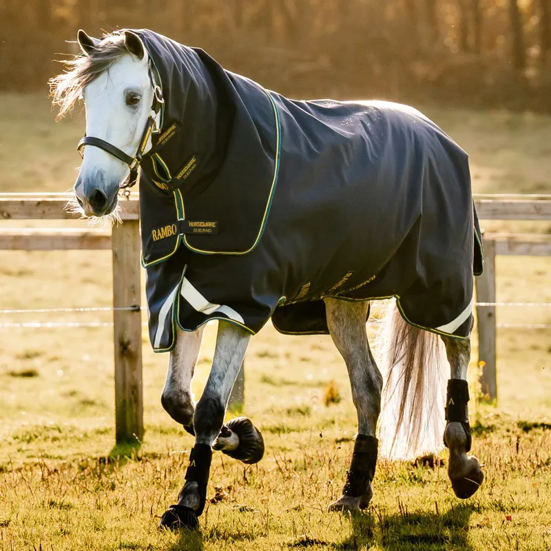 Rambo Duo Force 2.0 100g Turnout Blanket with 2 Eco Liners - Navy-2