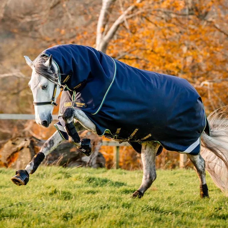 Rambo Duo Force 2.0 100g Turnout Blanket with 2 Eco Liners - Navy-3