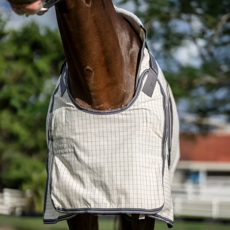 Rambo Optimo Supreme Summer Fly Sheet - Navy Check/Thunderstorm Grey-6