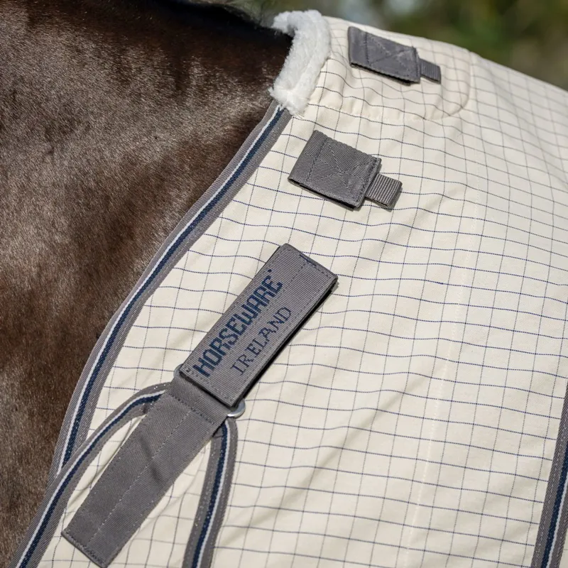 Rambo Optimo Supreme Summer Fly Sheet - Navy Check/Thunderstorm Grey-8