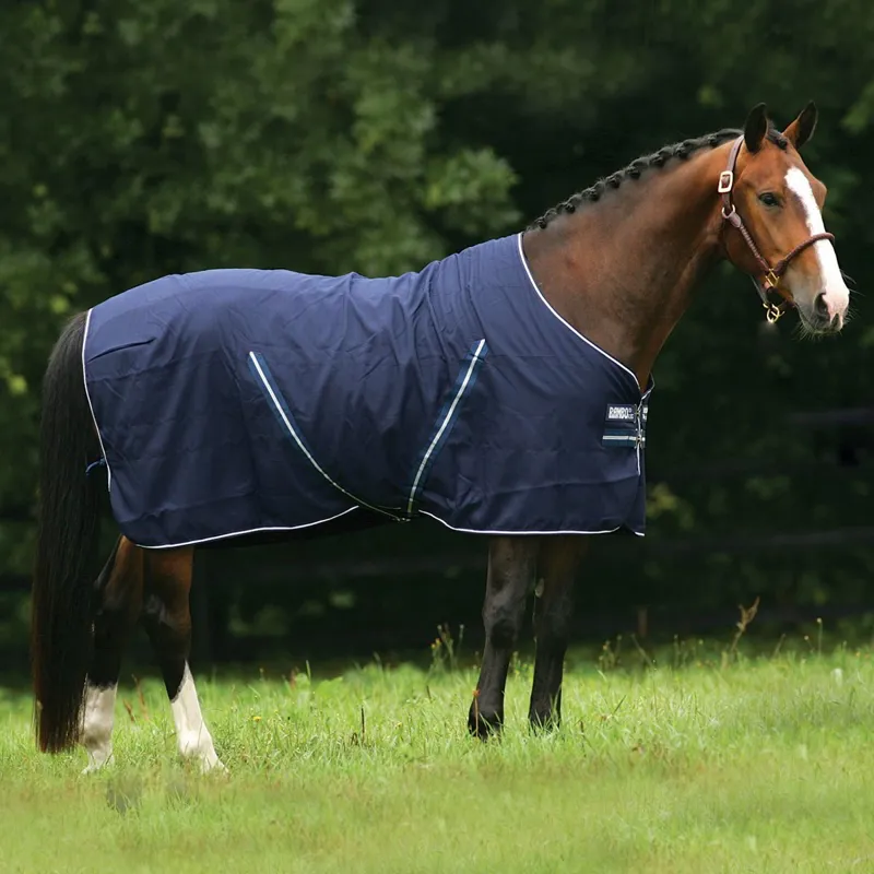 Rambo Stable Sheet - Navy/Navy and White-1