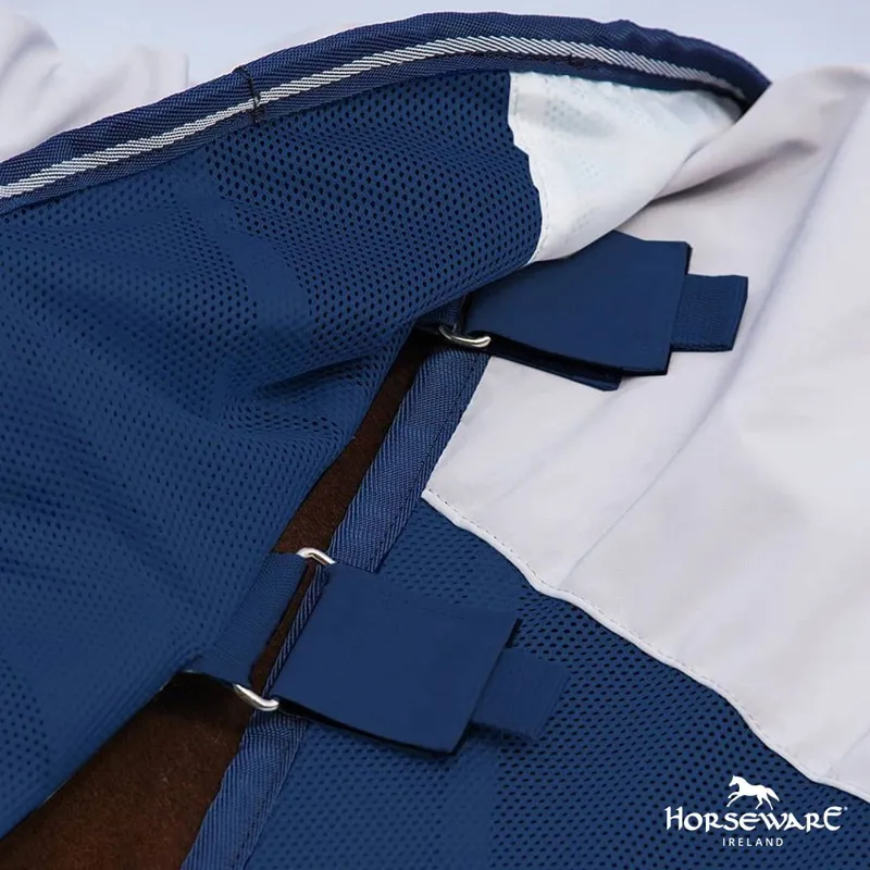 Rambo Summer Series V-Front Waterproof Turnout Fly Sheet - Navy/Grey-5