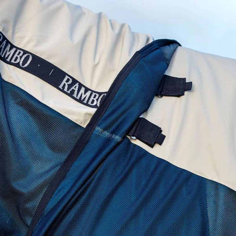 Rambo Summer Series Waterproof Turnout Sheet - Navy/Grey-2