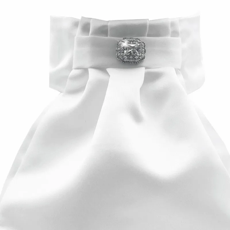 Equetech Deluxe Ready-Tied Stock Tie - Radiance Crystal/White