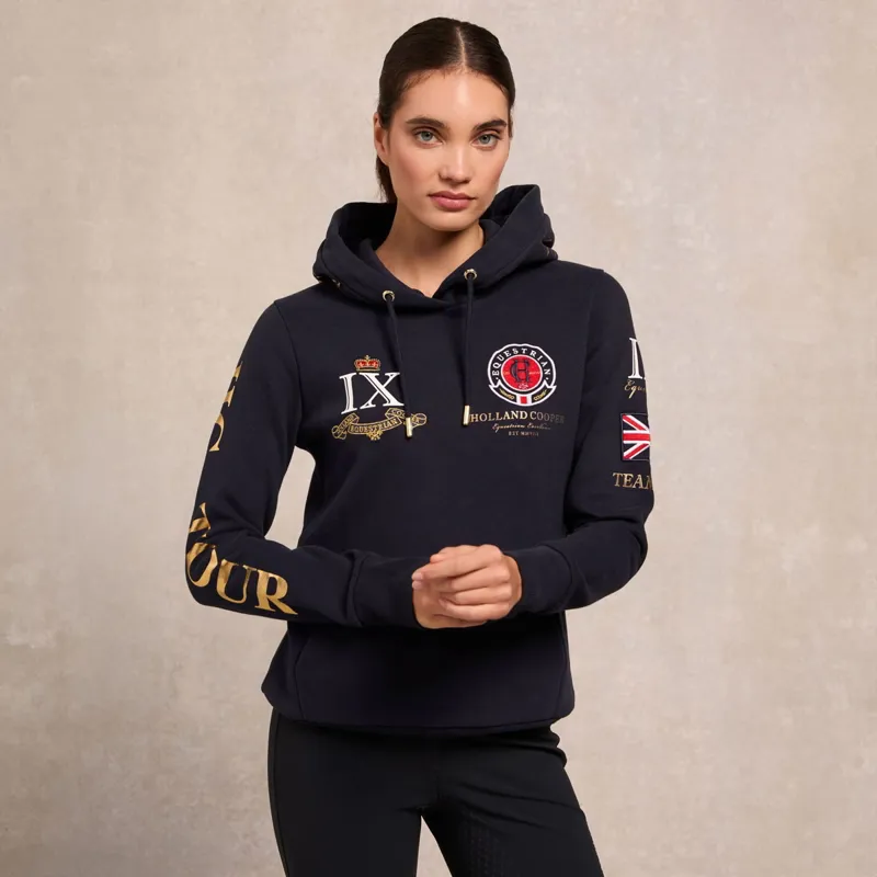 Holland Cooper Team Pull On Womens Hoodie - Ink Navy