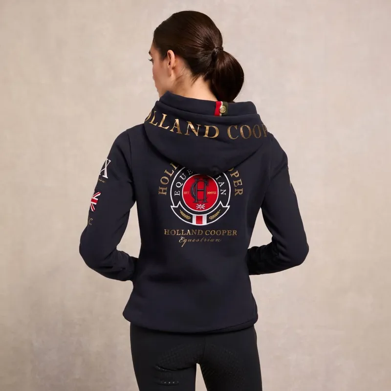 Holland Cooper Team Pull On Womens Hoodie - Ink Navy-1