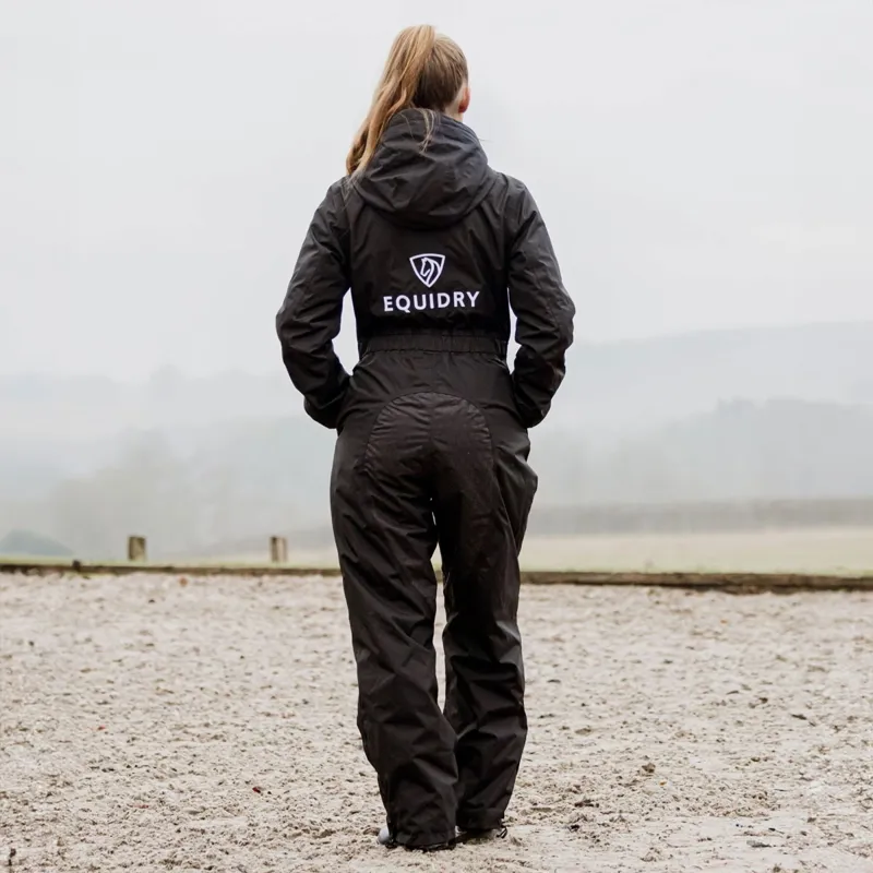 EQUIDRY All-In-One Women's Waterproof Jumpsuit - Black-3