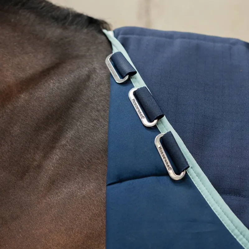 Rambo 200g Stable Blanket with Magnetic Closures - Navy/Witney Dynasty-4
