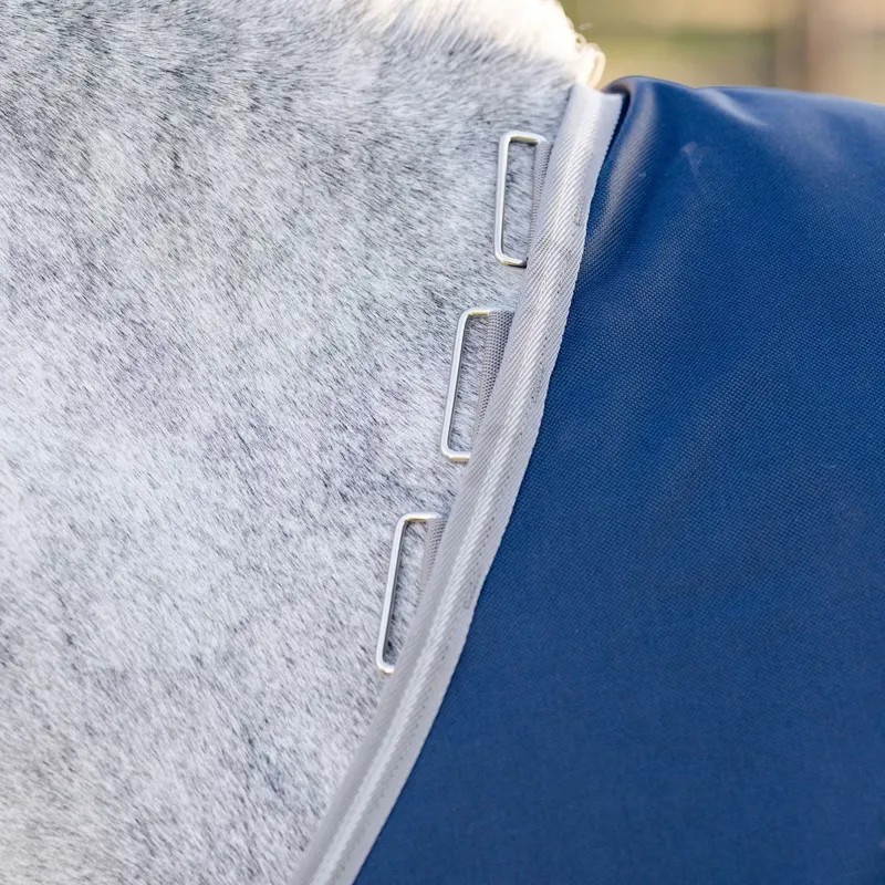 Amigo Pony 1200D Plus 50g Turnout Blanket - Navy/Titanium/Silver-2