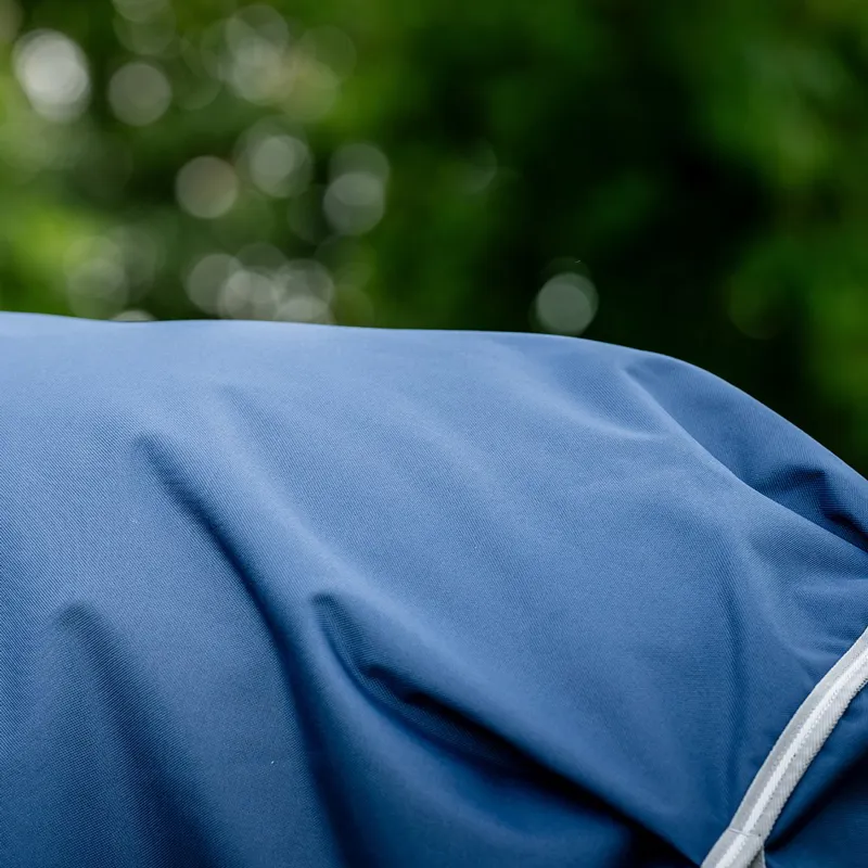 Amigo Bravo 1200D Plus 400g Turnout Blanket - Navy/Titanium/Silver-6