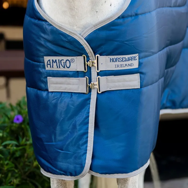 Amigo Ripstop Insulator 50g Standard Neck Stable Blanket - Navy/Titanium/Grey-1