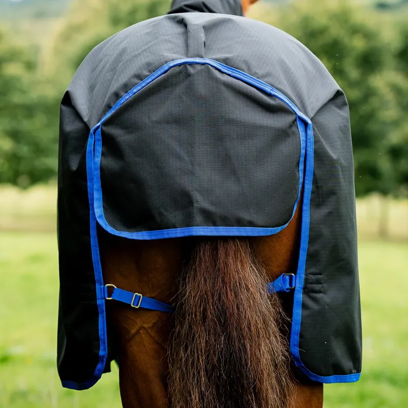 Amigo Ripstop 900D Standard Neck 50g Turnout Blanket - Black/Blue-3