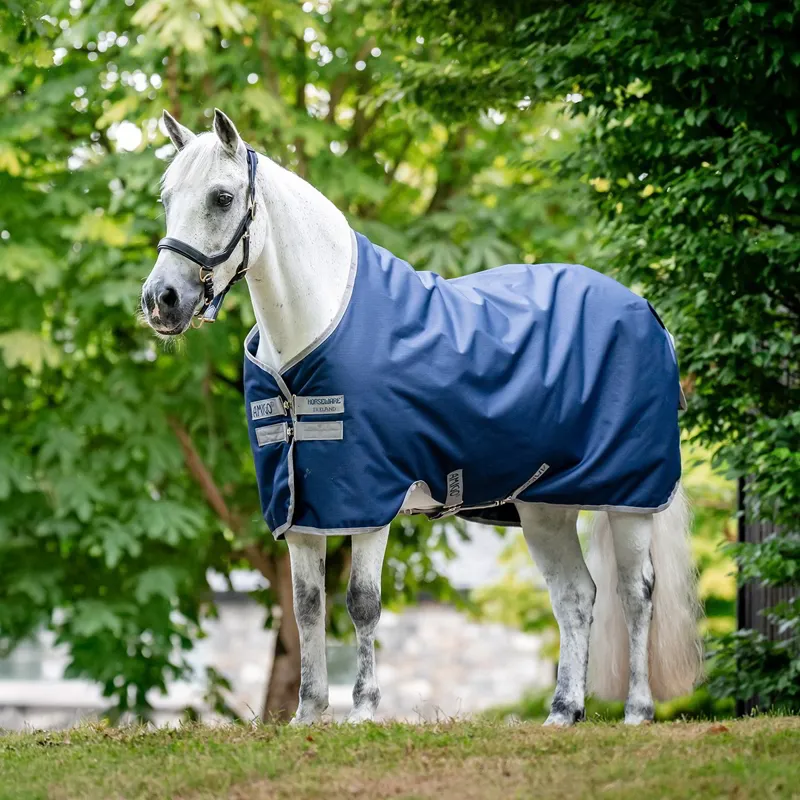 Amigo Ripstop 900D Std Neck 50g Turnout Blanket - Navy/Titanium Grey