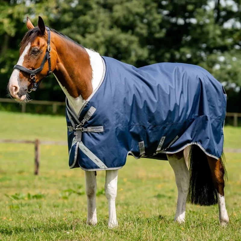 Amigo Bravo 1200D XL Standard Neck 0g Turnout Blanket - Navy/Titanium