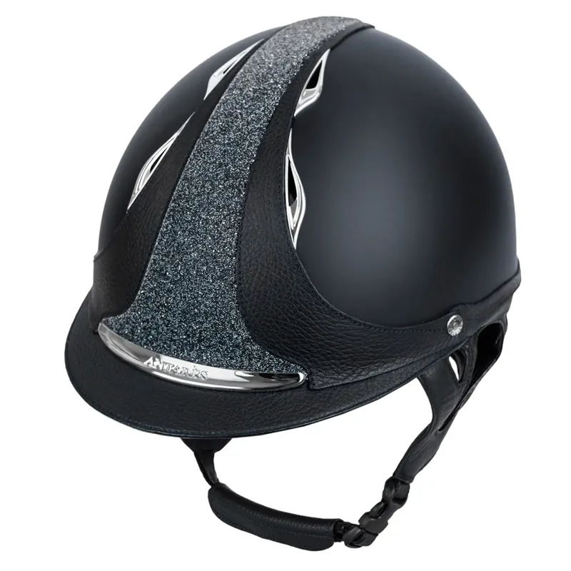 Antares Galaxy Crystal Fabric Riding Helmet - Black/Black