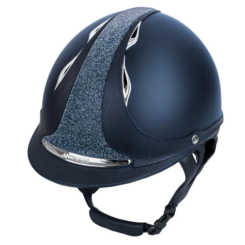 Antares Galaxy Crystal Fabric Riding Helmet - Navy/Navy