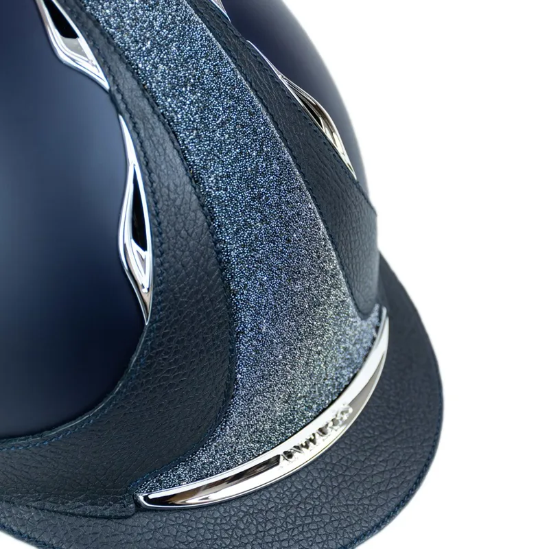 Antares Galaxy Crystal Fabric Riding Helmet - Navy/Navy-5