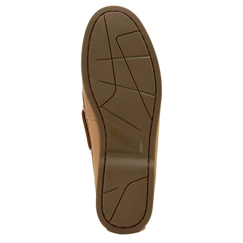 Ariat Antigua Womens Boat Shoe - Natural Tan-4