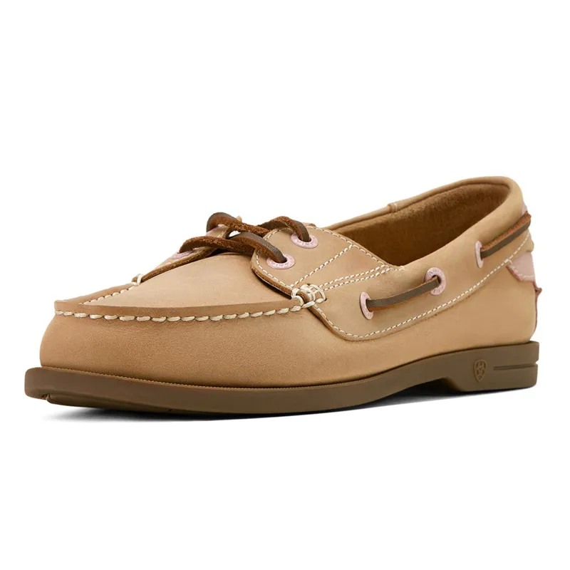 Ariat Antigua Womens Boat Shoe - Natural Tan